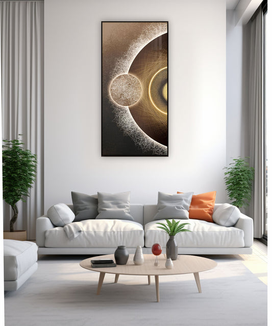 The Solar System Framed Crystal Glass Wall Art