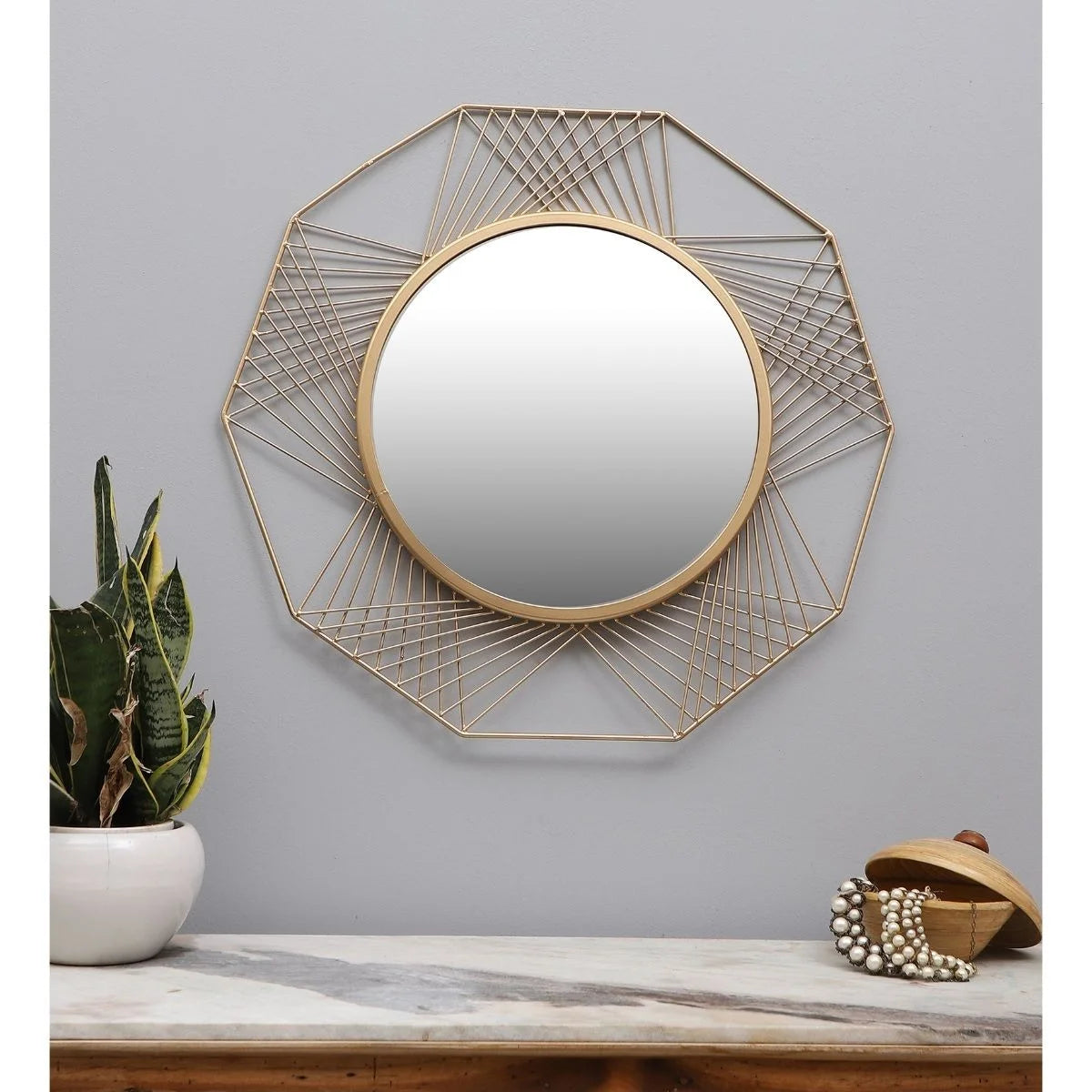 Phooldaan  Network Circular Wall Mirror