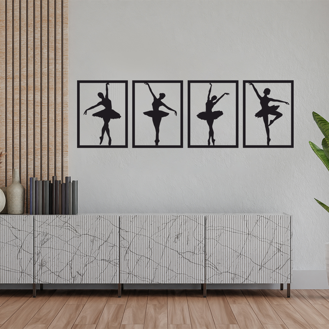 BALLERINA BALLET DANCER METAL WALL ART