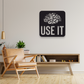 BRAIN USE METAL WALL ART