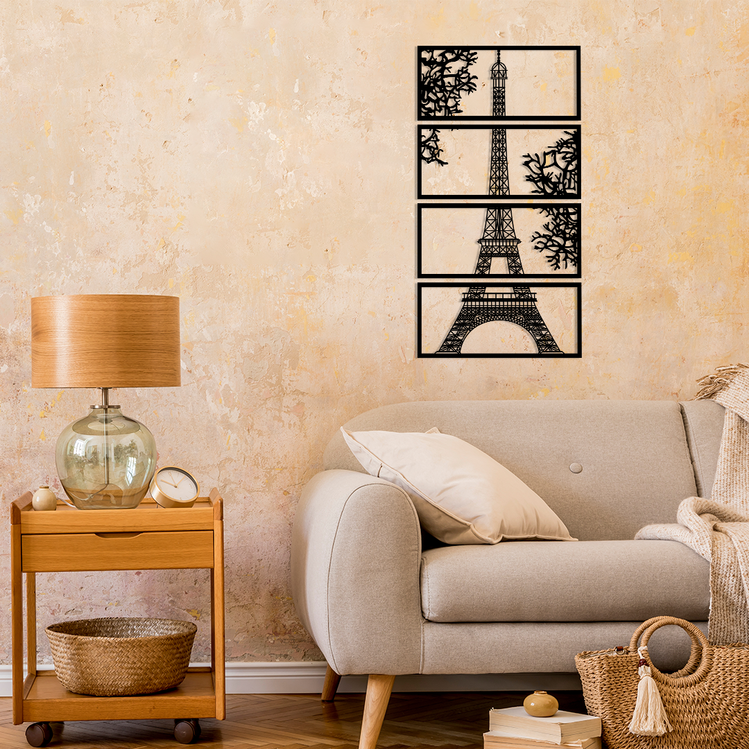 EIFFEL TOWER PANNELS METAL WALL ART