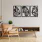 BUTTERFLY FLORAL METAL WALL ART