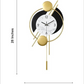 White & Black Colourblocked Abstract Shaped Contemporary Wall Clock