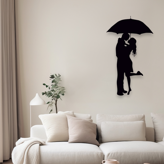 COUPLE LOVE METAL WALL ART