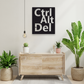 CTRL ALT DEL METAL WALL ART