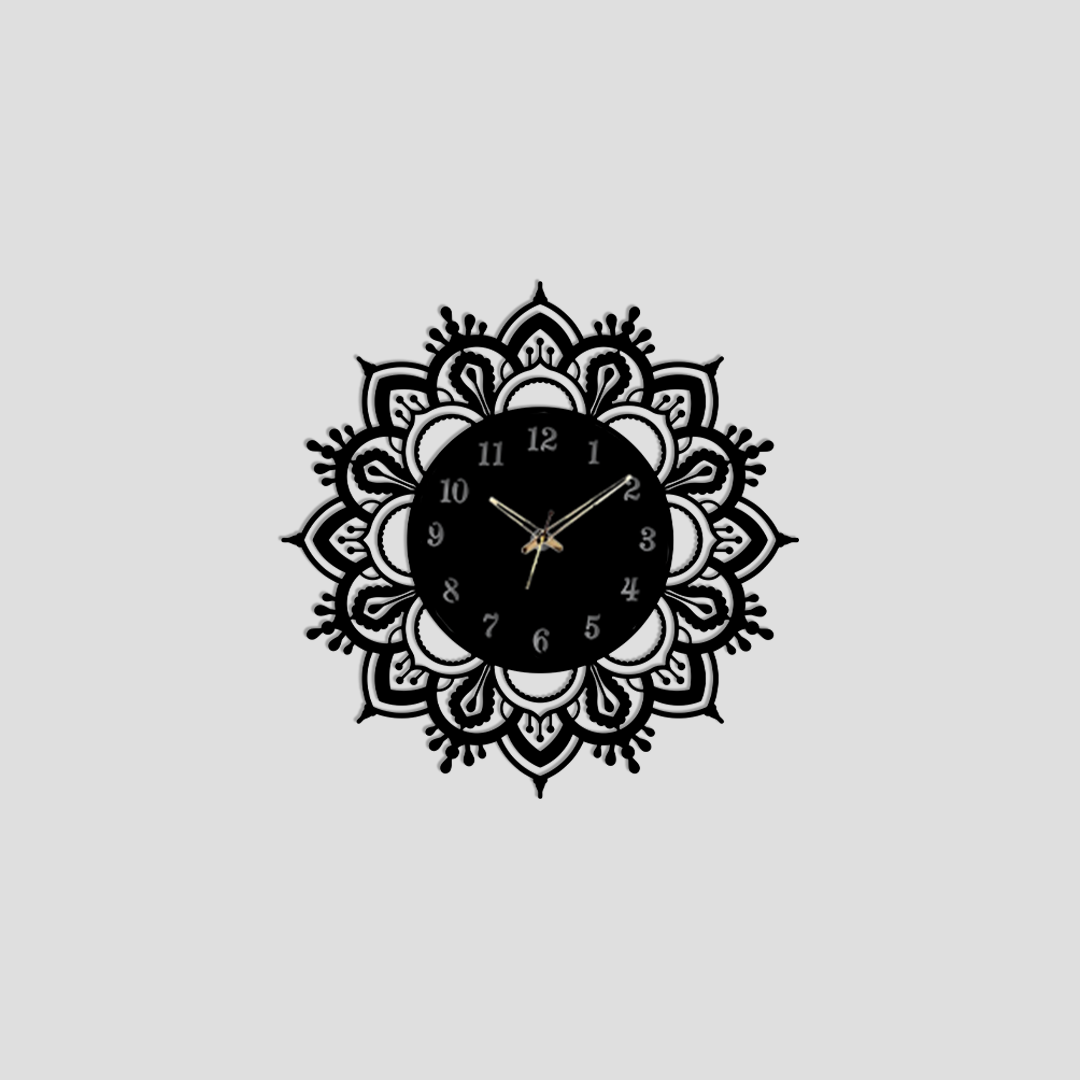 MANDALA CLOCK METAL WALL ART