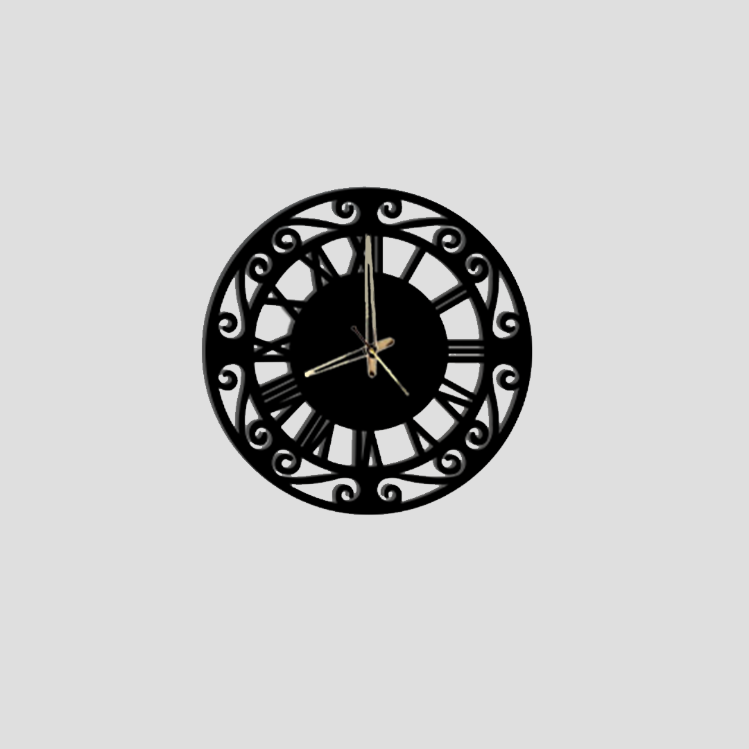 ROMAN ROUND CLOCK METAL WALL ART