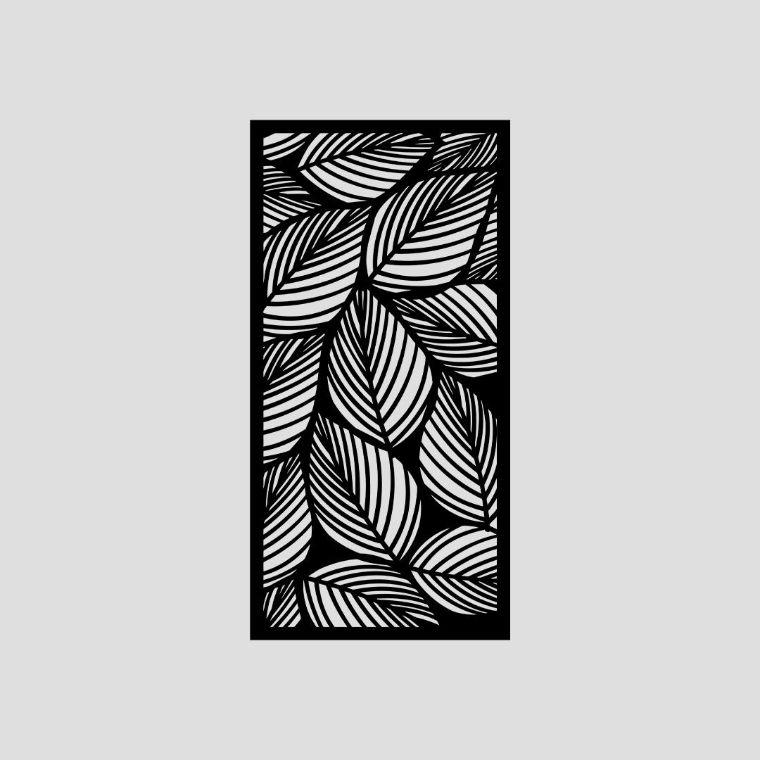 DECORATIVE LEAVES PATTERN METAL WALL ART