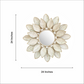 White Floral Wall Decor Mirror for Living Room