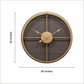 Golden Minimalist Art Metal Wall Clock