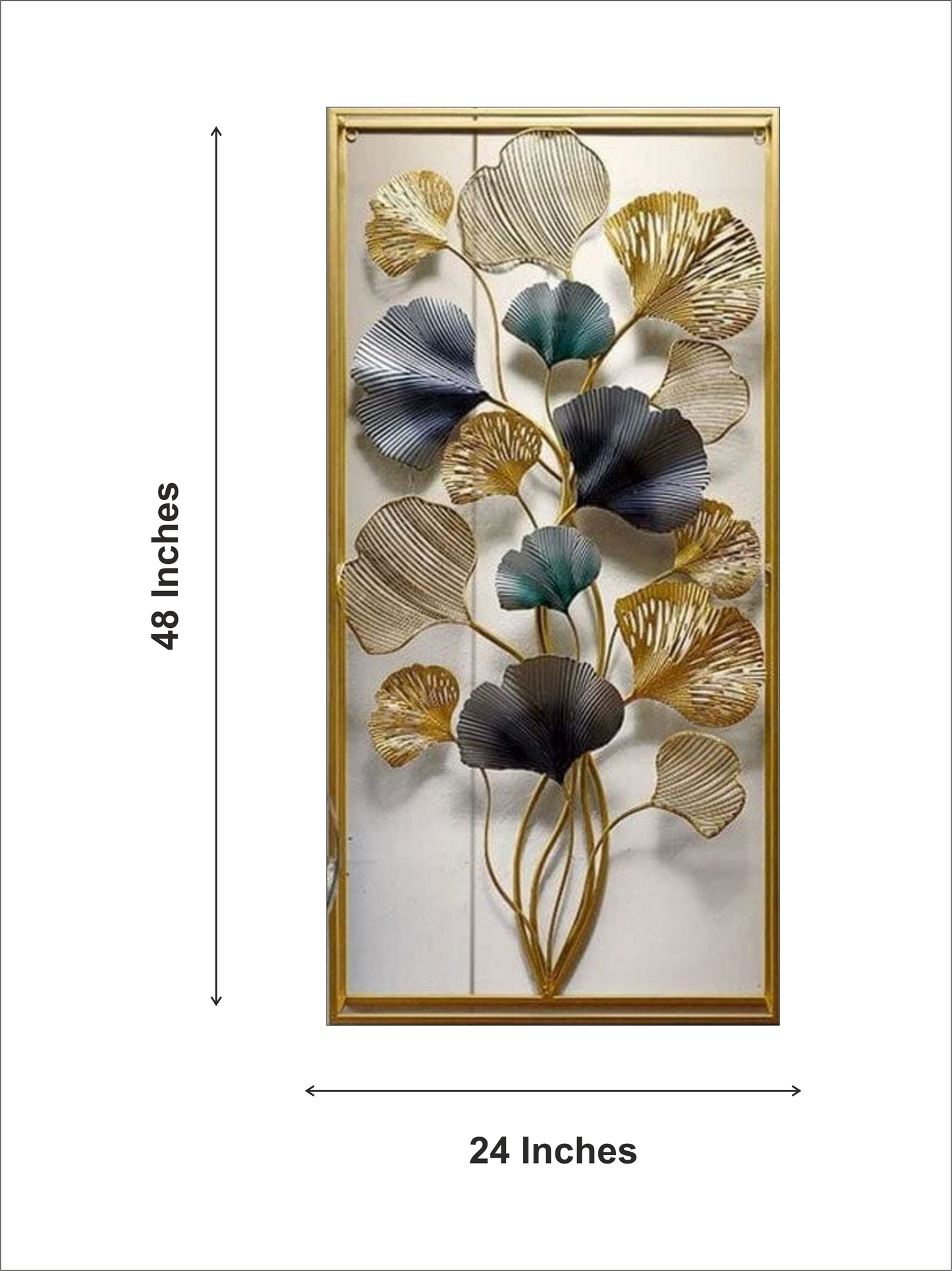 Art House Designer Multi Frame metal wall Decoration item (vertical)