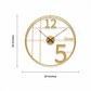 Minimal Hollow Metal Wall Clock