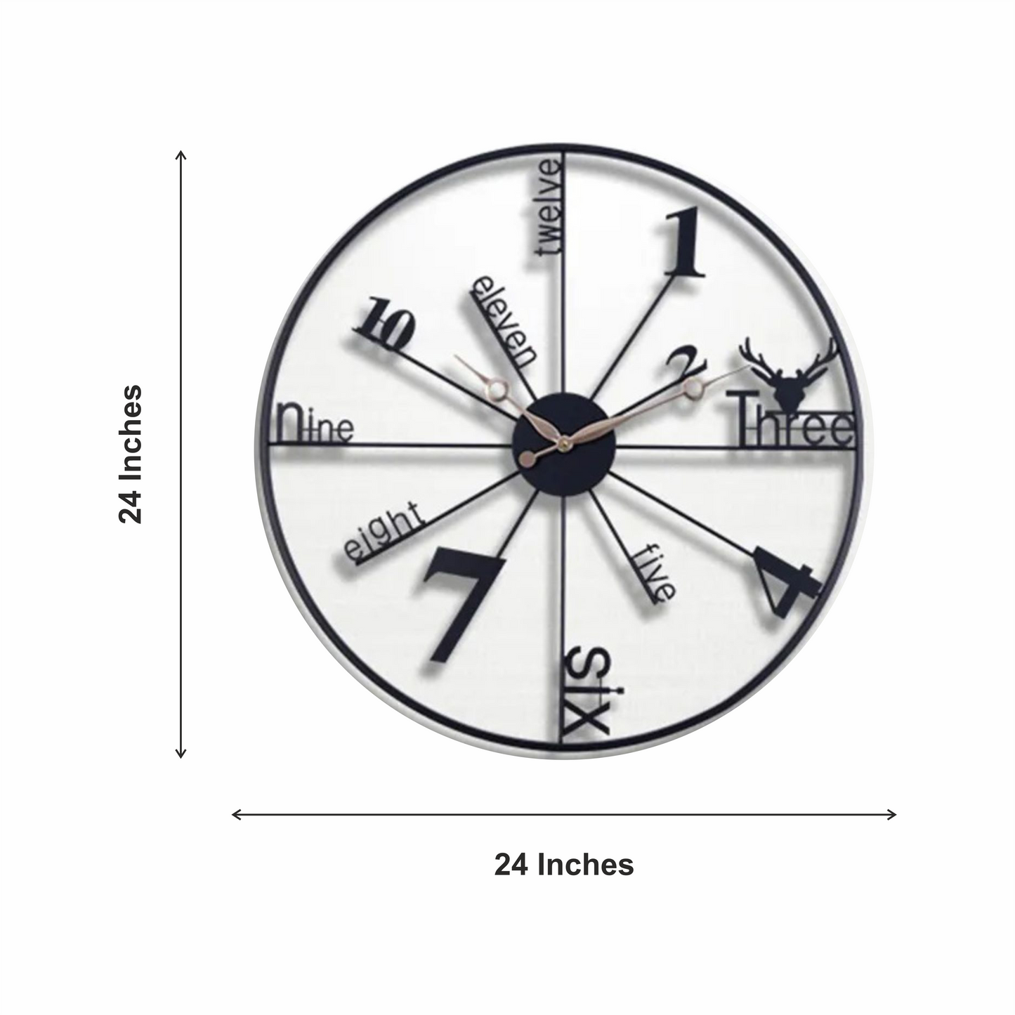 Modern Circular Metal Wall Clock