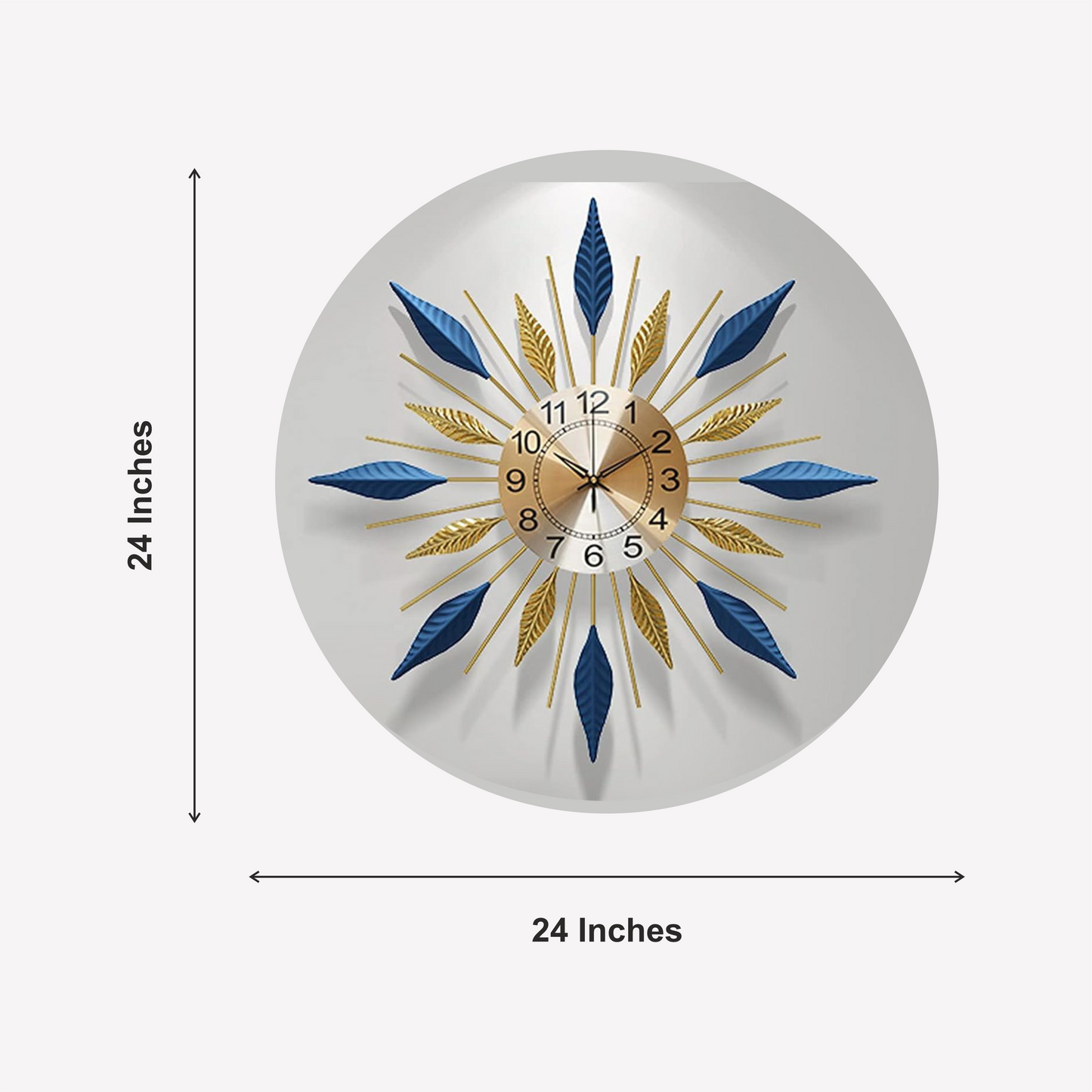 Decor 3D Metal Wall Clock  Unique Design Silent Non-Ticking Wall clock