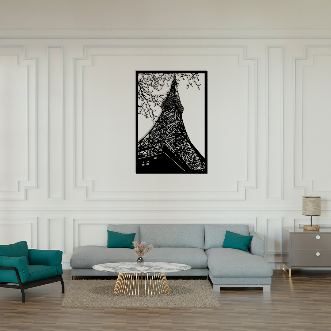 EIFFEL TOWER METAL WALL ART