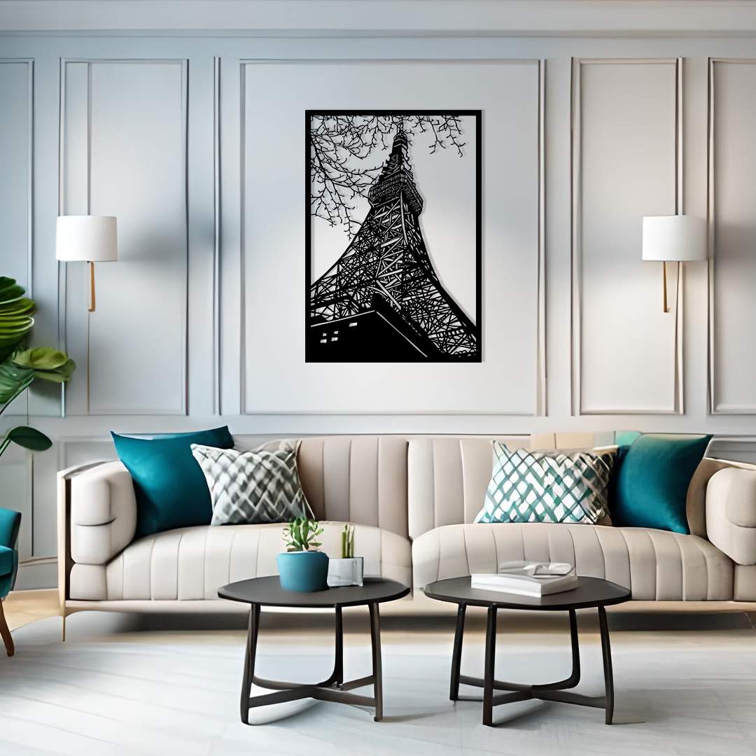 EIFFEL TOWER METAL WALL ART