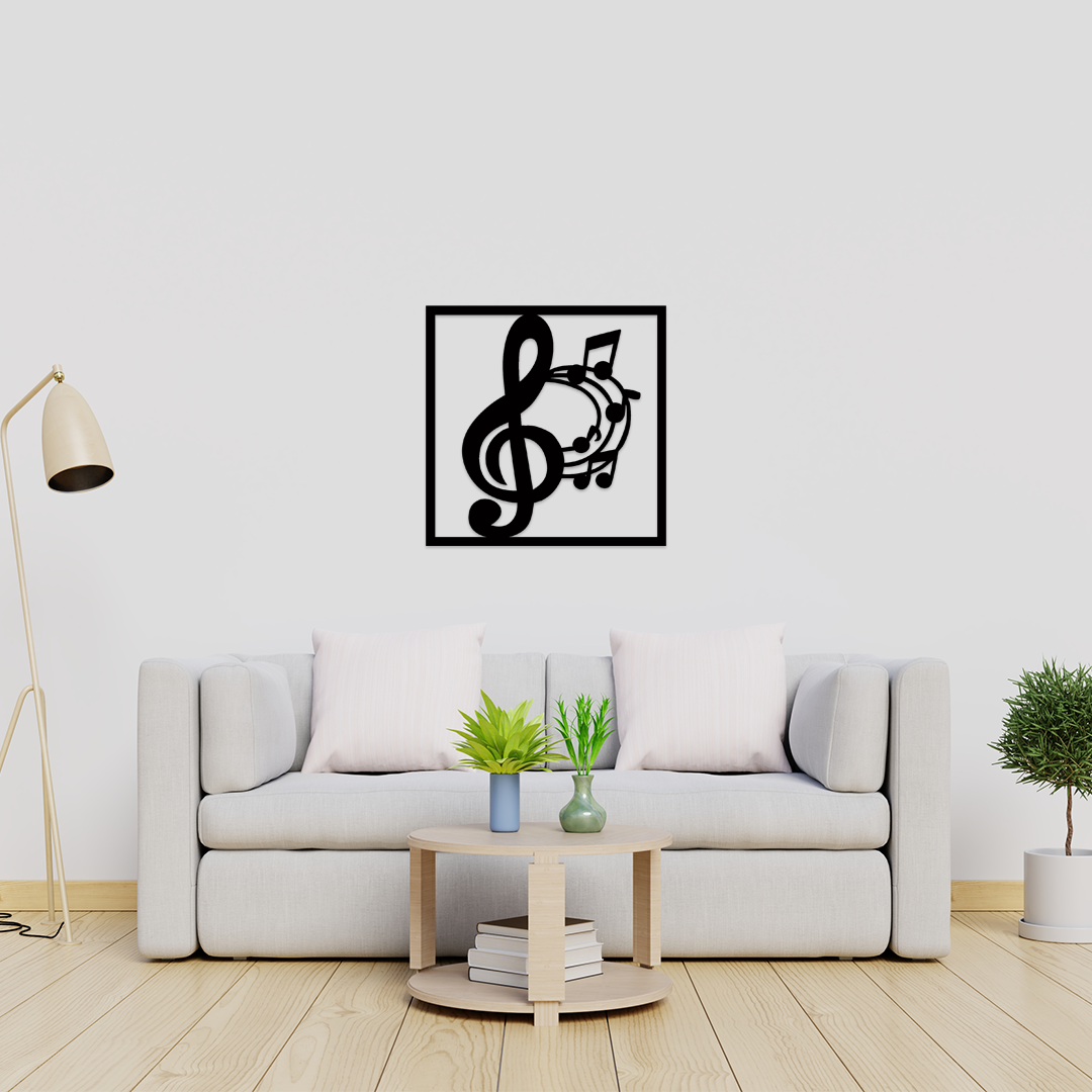 MUSIC NOTES METAL WALL ART