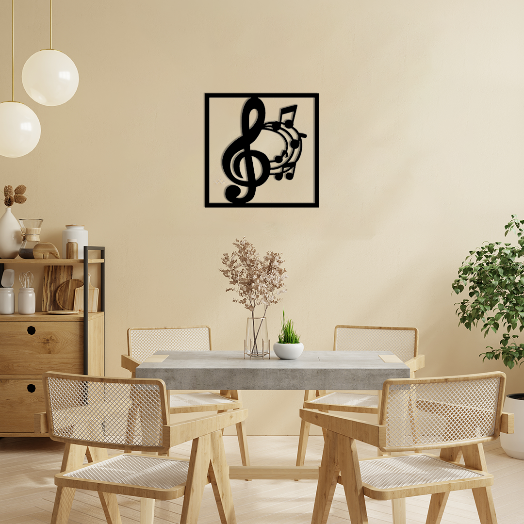 MUSIC NOTES METAL WALL ART