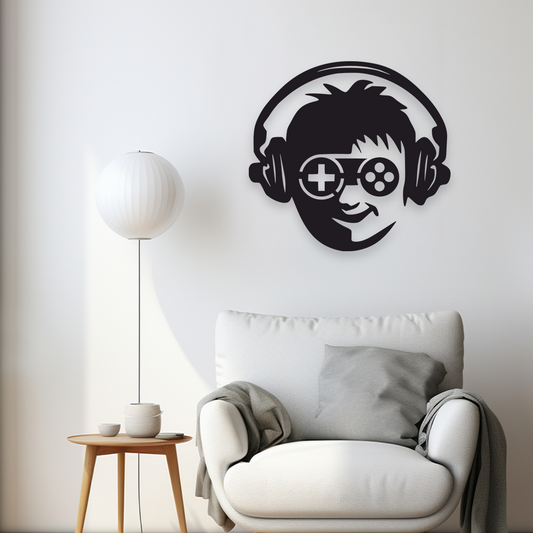 GAMER BOY METAL WALL ART