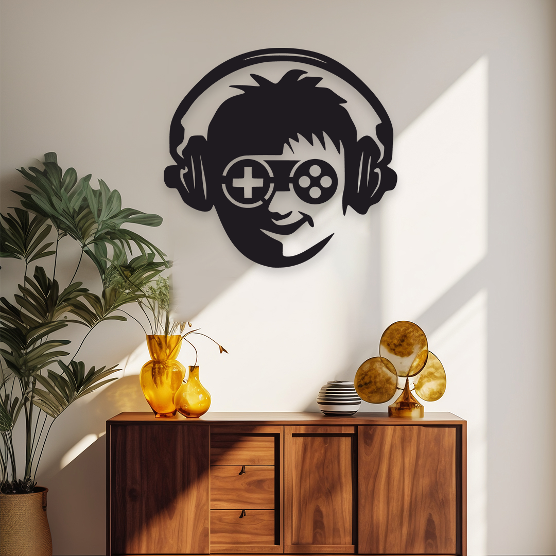 GAMER BOY METAL WALL ART