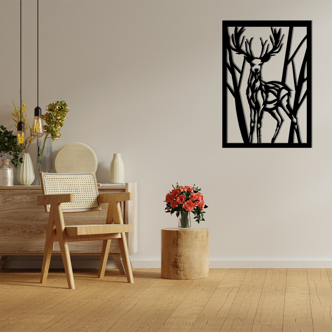 DEER METAL WALL ART