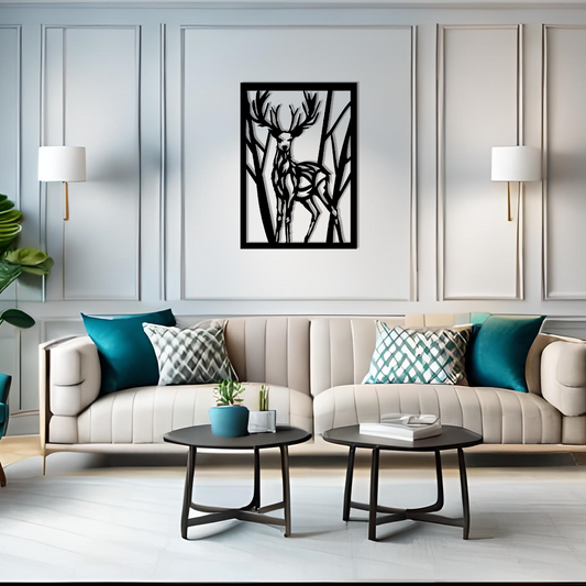 DEER METAL WALL ART