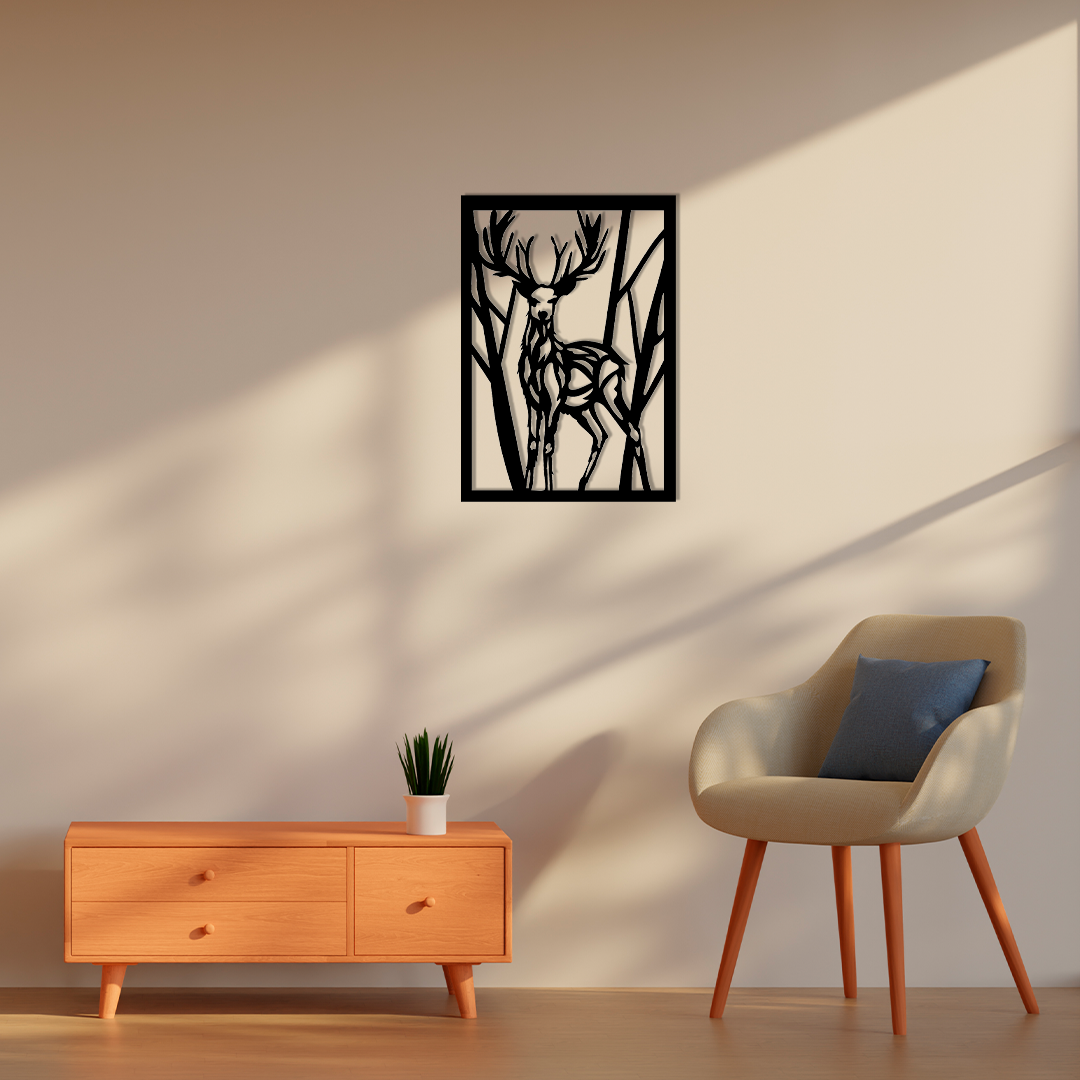 DEER METAL WALL ART