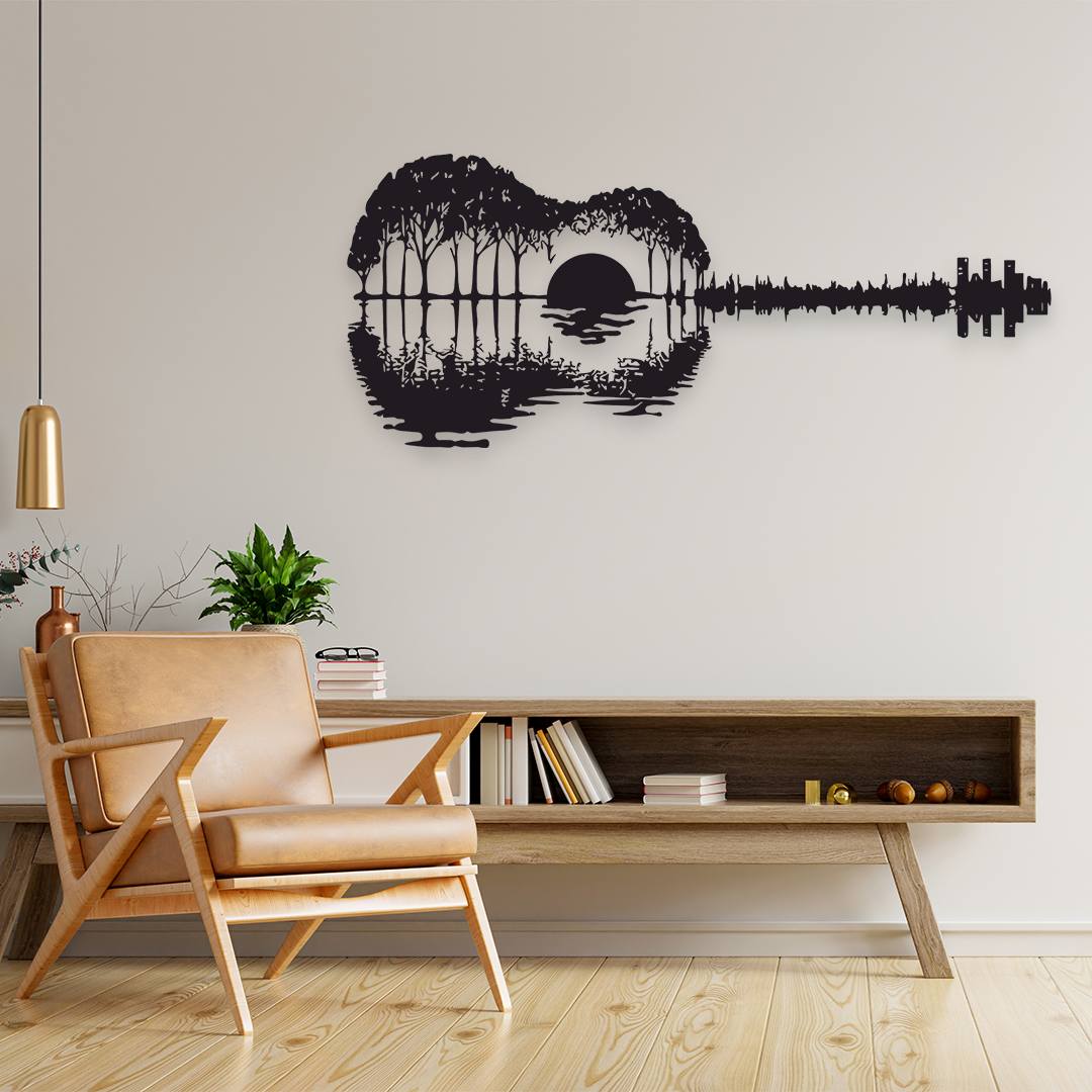 GUITAR TREE METAL WALL ART