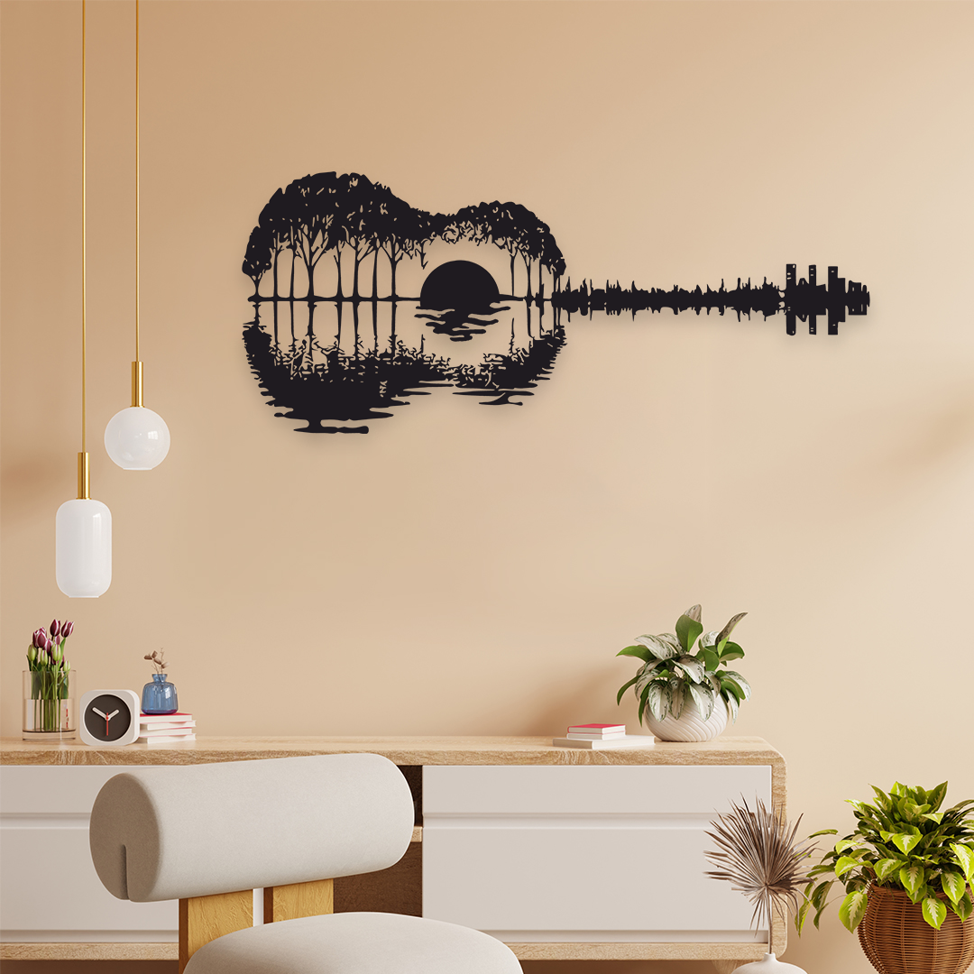 GUITAR TREE METAL WALL ART