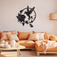 HUMMING BIRD FLORAL METAL WALL ART