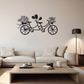 FLOWER BIKE BICYCLE METAL WALL ART