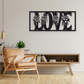 LOVE FLORAL FLOWER METAL WALL ART