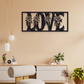 LOVE FLORAL FLOWER METAL WALL ART