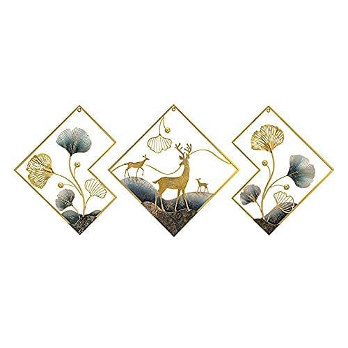 Scizor 3 Pcs Deer Wall Decor Metal Wall Sculpture