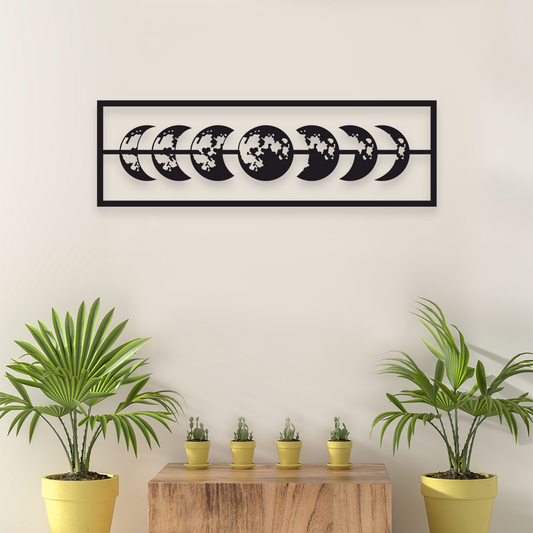 MOON PHASES METAL WALL ART