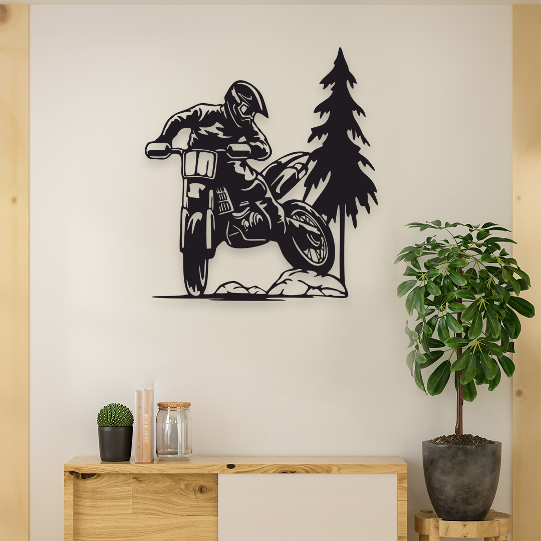 MOTORCYCLE CHOPPER METAL WALL ART