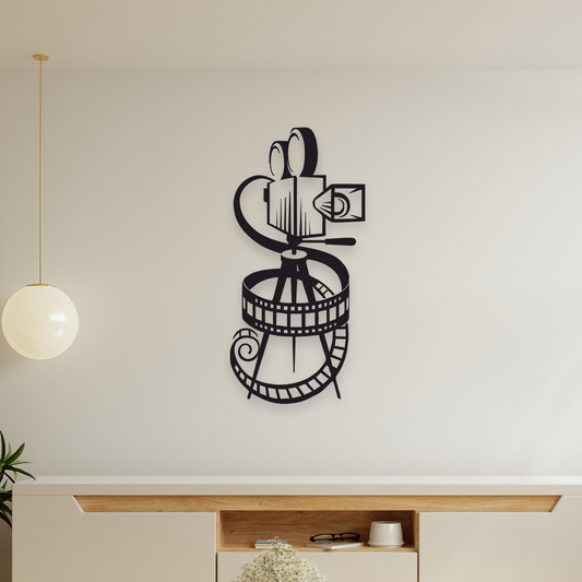 MOVIE CAMERA CINEMA METAL WALL ART