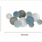 Multi-Color Metal Floral Layered Plates Wall Art