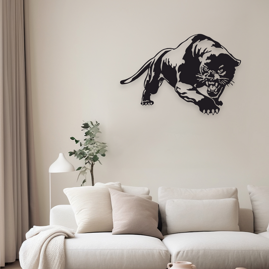 PANTHER LEOPARD WILD ANIMAL METAL WALL ART