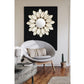 White Floral Wall Decor Mirror for Living Room