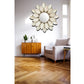 White Floral Wall Decor Mirror for Living Room