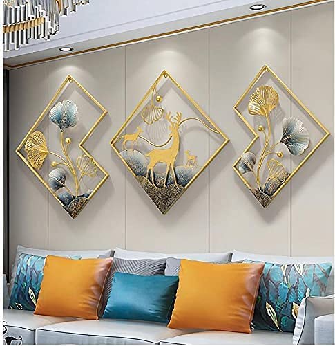 Scizor 3 Pcs Deer Wall Decor Metal Wall Sculpture