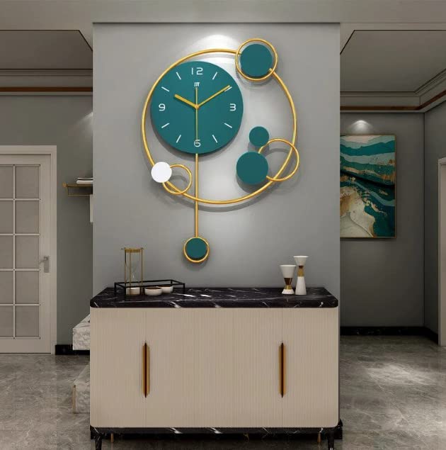 Metal art Special Emerald Art Deco Wall Clock