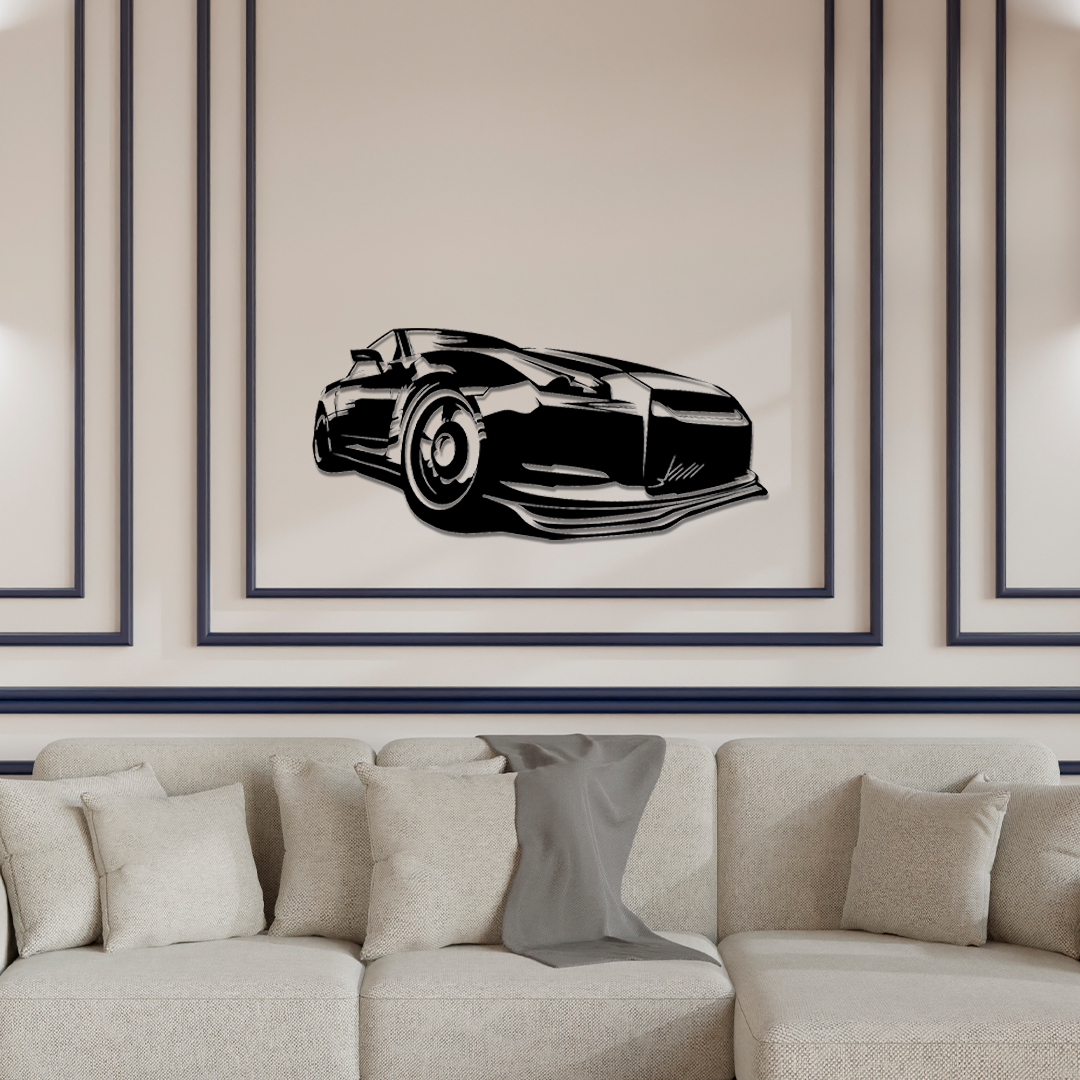 SPORT CAR METAL WALL ART