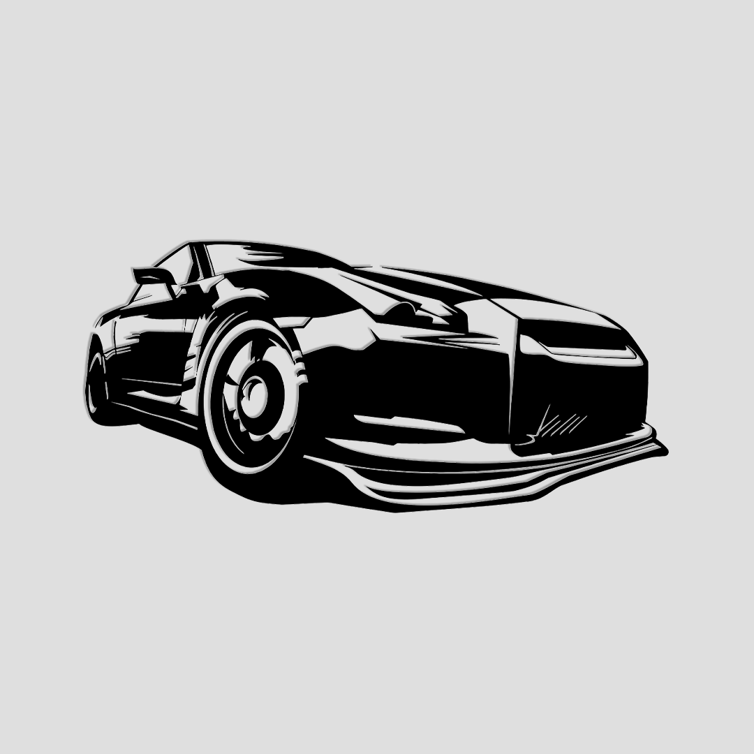 SPORT CAR METAL WALL ART