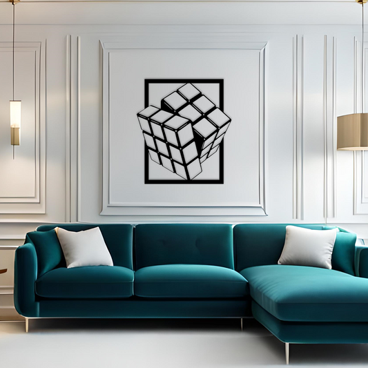 RUBIK'S CUBE METAL WALL ART