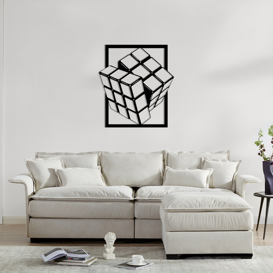 RUBIK'S CUBE METAL WALL ART