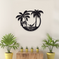 SUN BEACH PALM METAL WALL ART