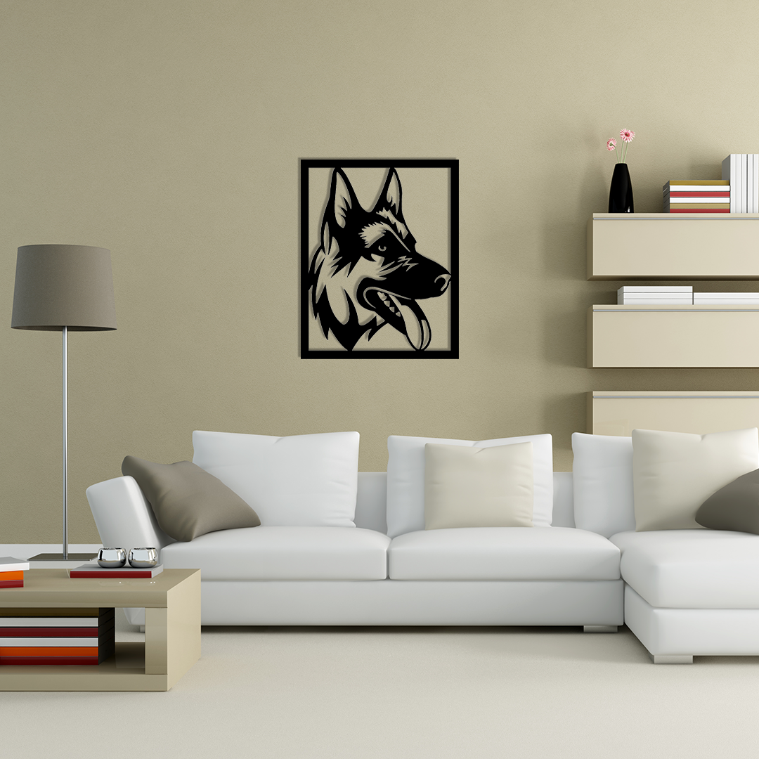 GERMAN SHEPHERD METAL WALL ART