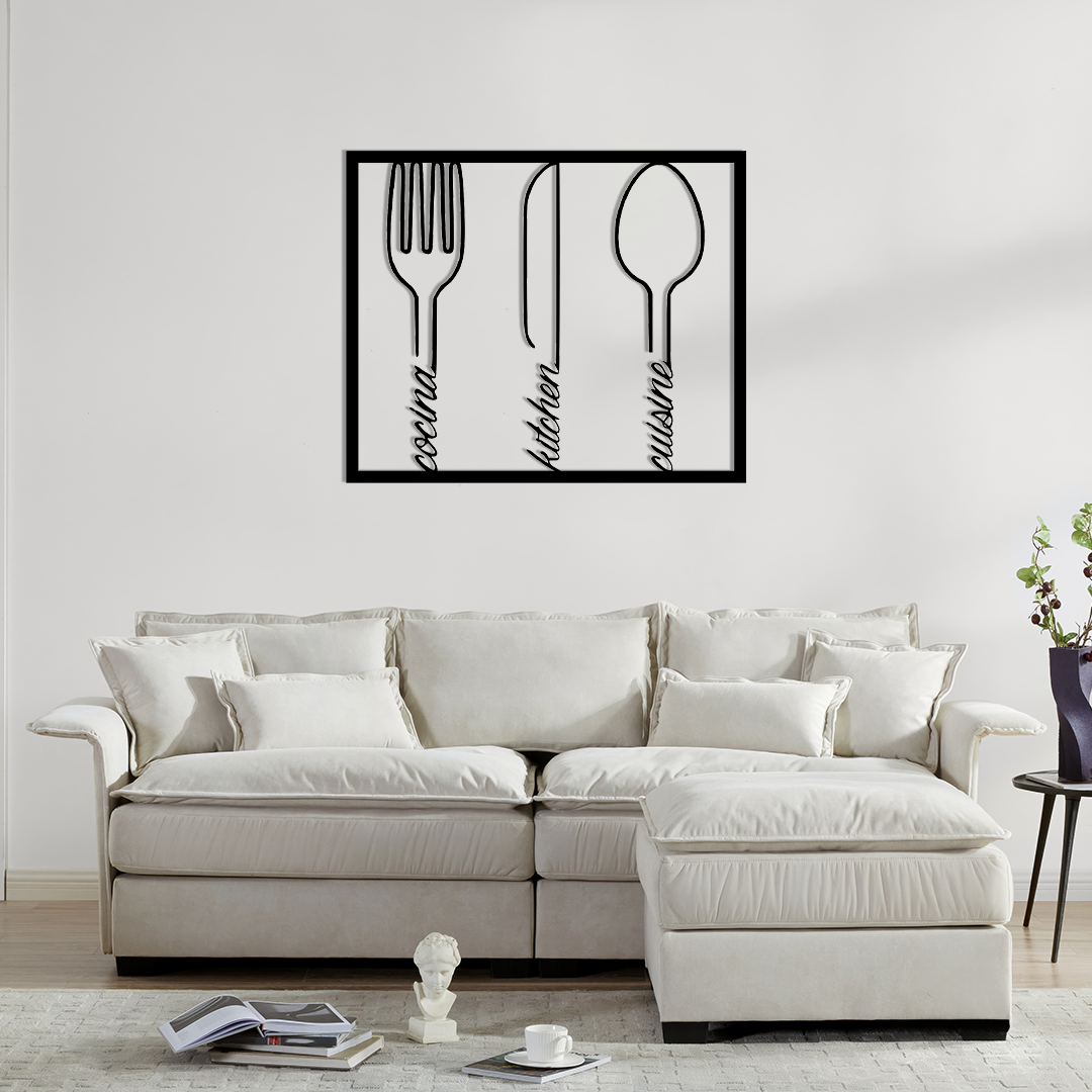 KITCHEN CUTLERY METAL WALL ART